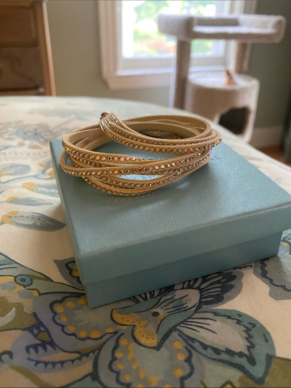 Touchstone Crystal Gold Wrap Bracelet with Crystal Accents